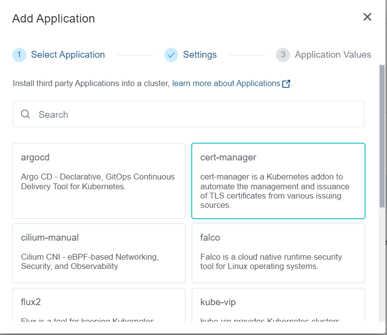 Select Cert-Manager Application