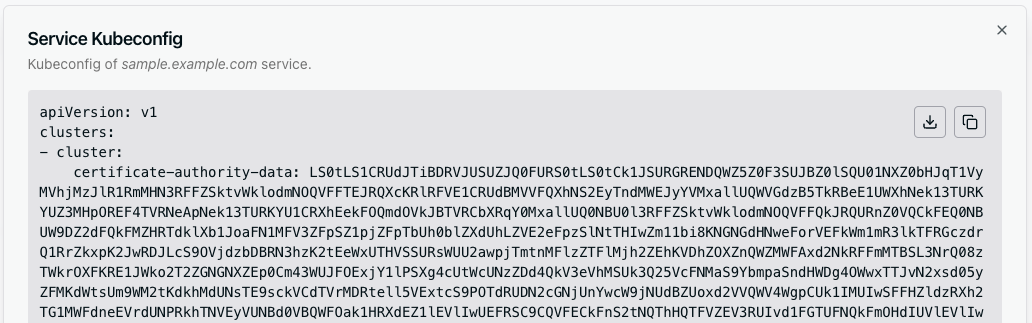 Kubeconfig View Kubeconfig View