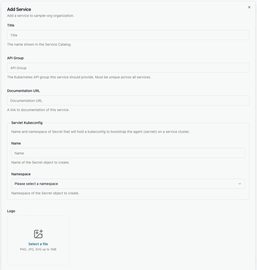 Service Creation Wizard Service Creation Wizard