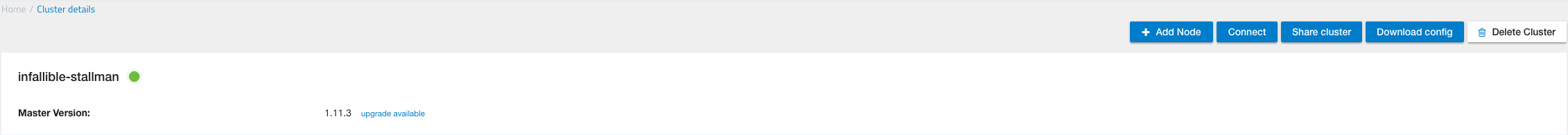 Share cluster button