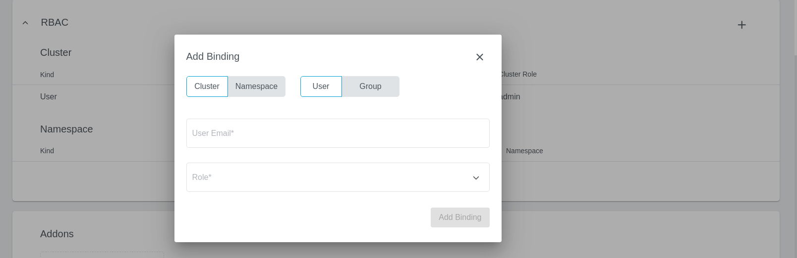 KKP add binding RBAC link