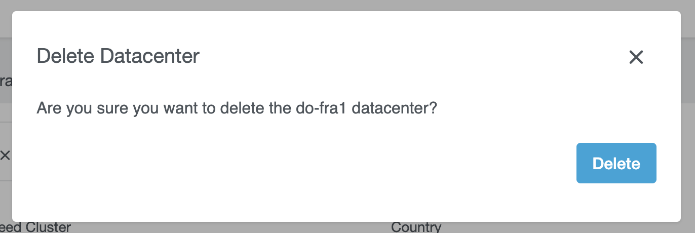 Delete Datacenter