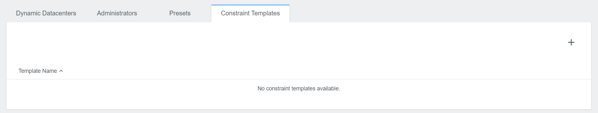 Constraint Templates