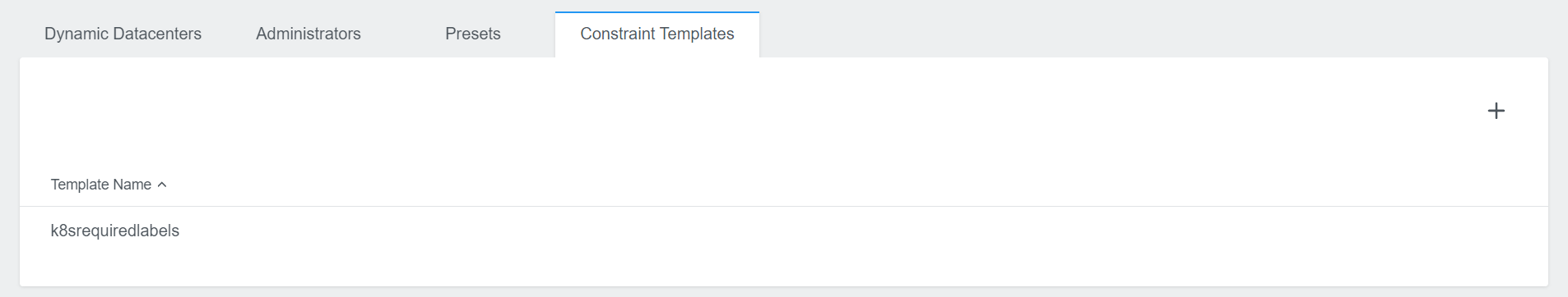 Constraint Templates