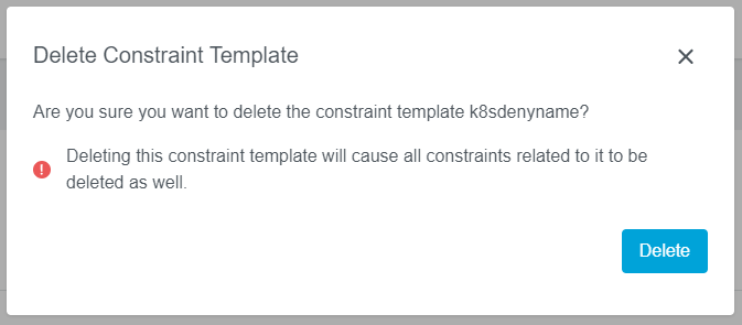 Delete Constraint Template