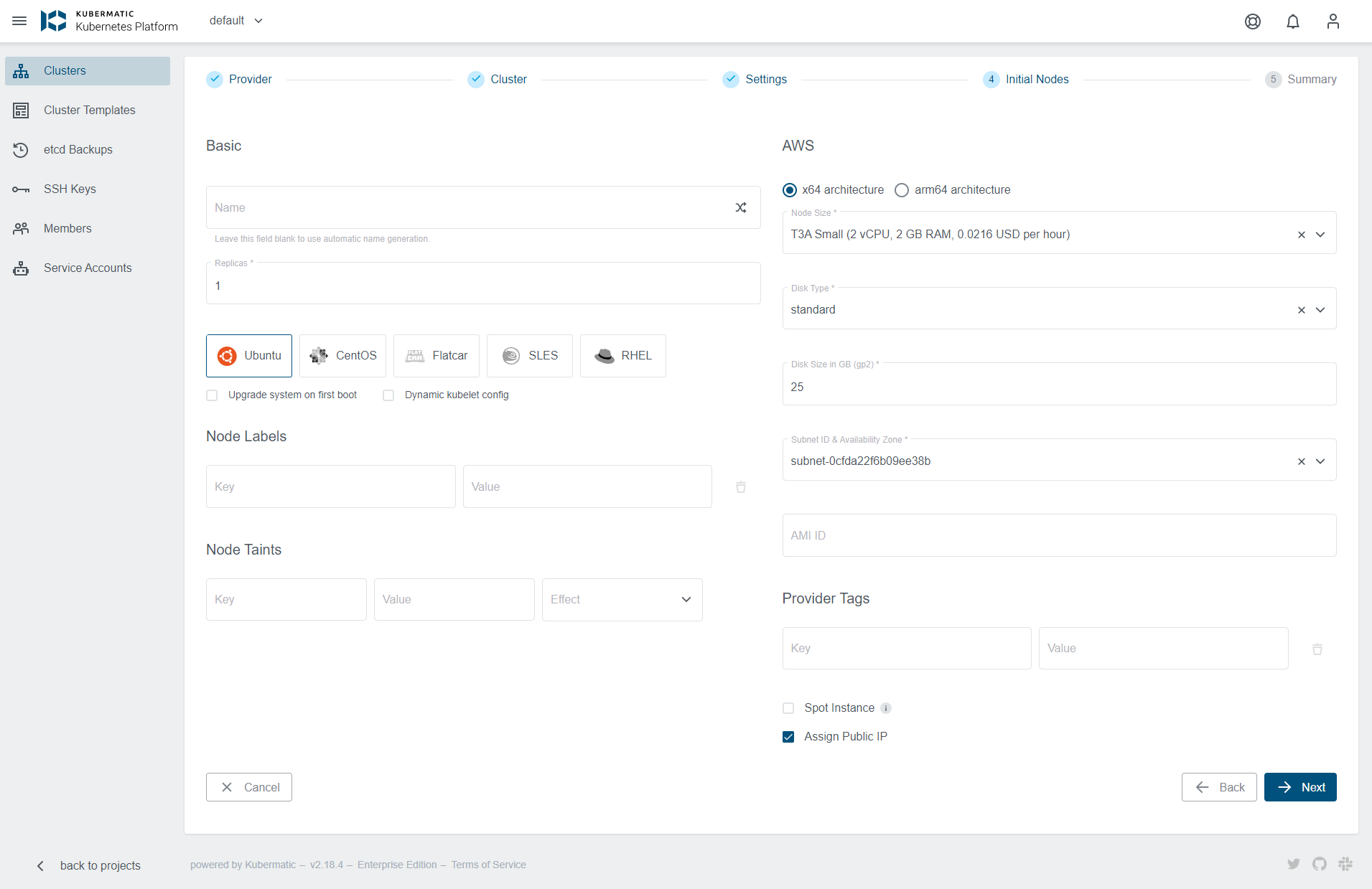 Node Settings