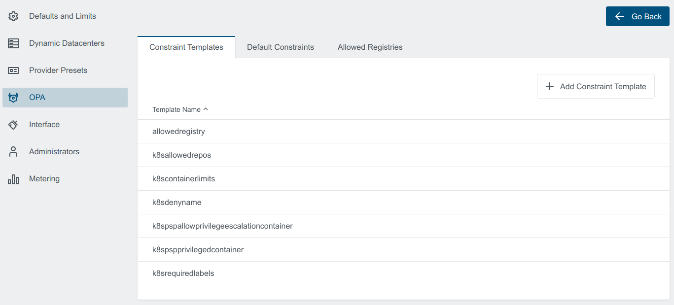 Constraint Templates