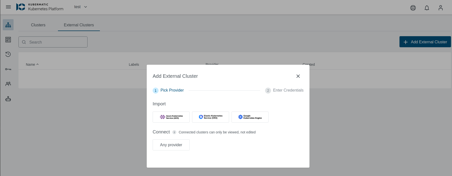 Import External Cluster