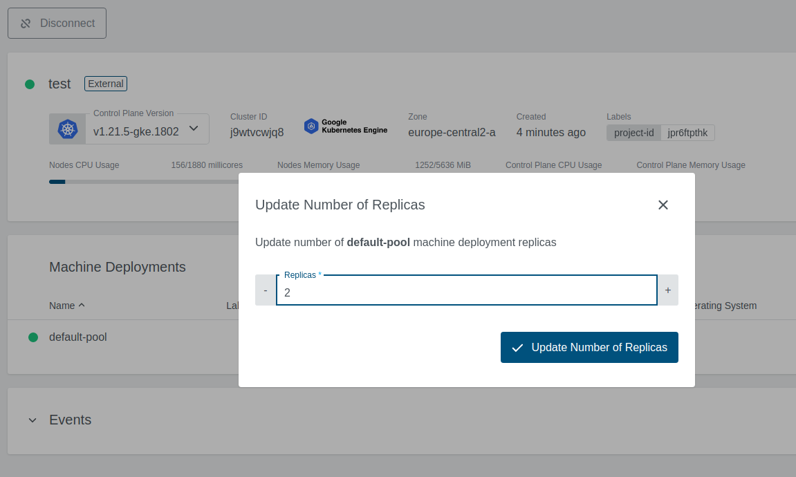 Update GKE Machine Deployment