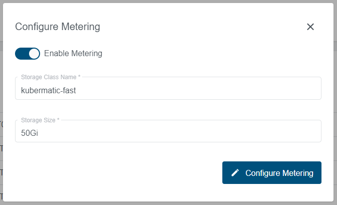 Metering Configuration Metering Configuration