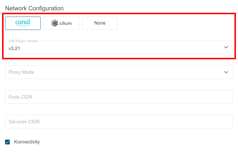 Cluster Settings - Network Configuration Cluster Settings - Network Configuration