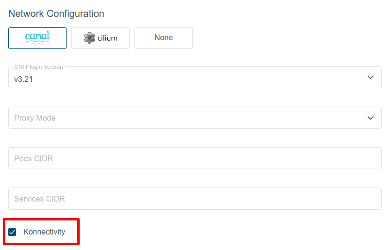 Cluster Settings - Network Configuration Cluster Settings - Network Configuration