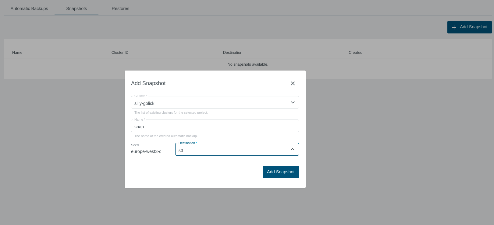 Etcd Backup Snapshots Etcd Backup Snapshots