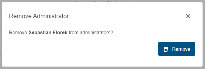 Delete Administrator