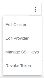 Cluster Details Ellipsis Menu Cluster Details Ellipsis Menu