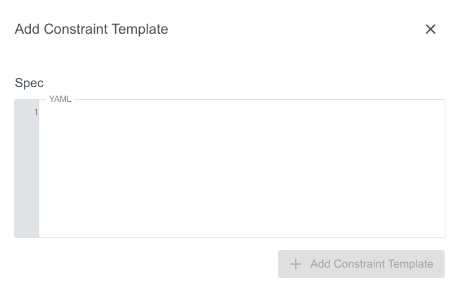 Constraint Template Add Dialog Add Constraint Template