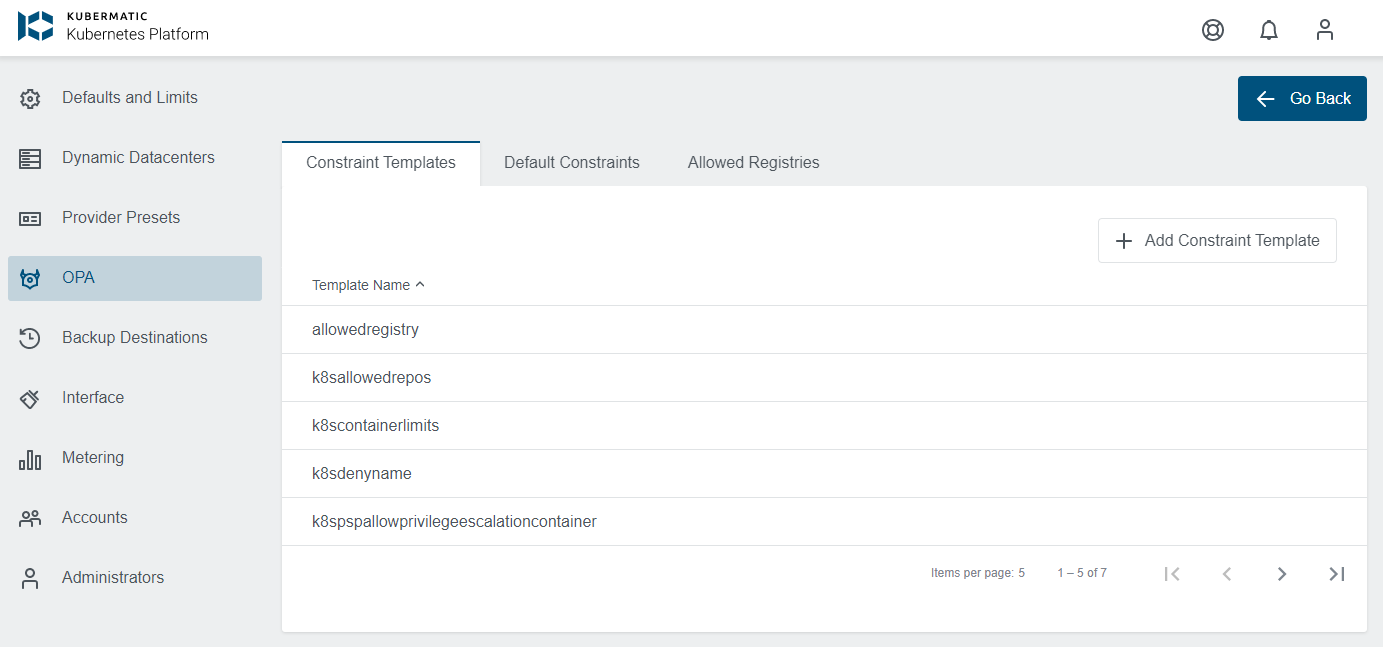 Constraint Templates