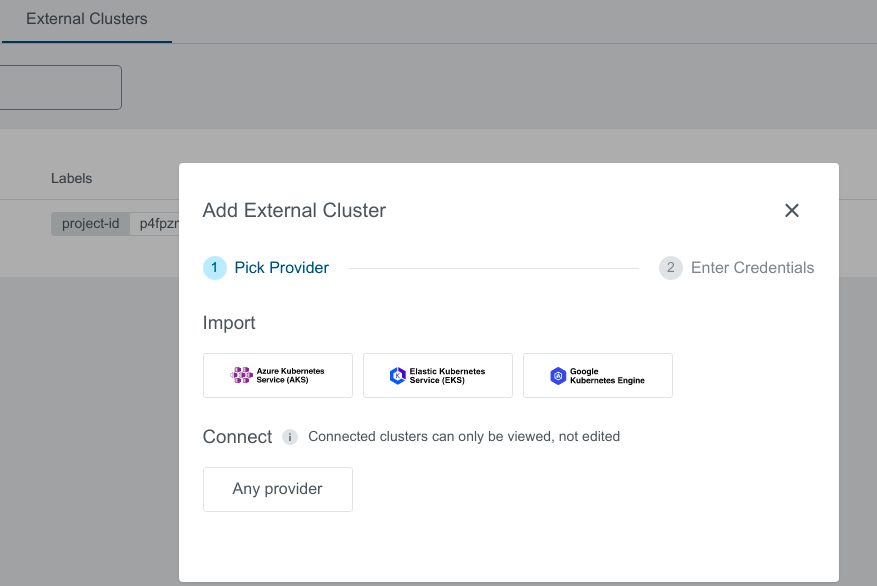 Add External Cluster