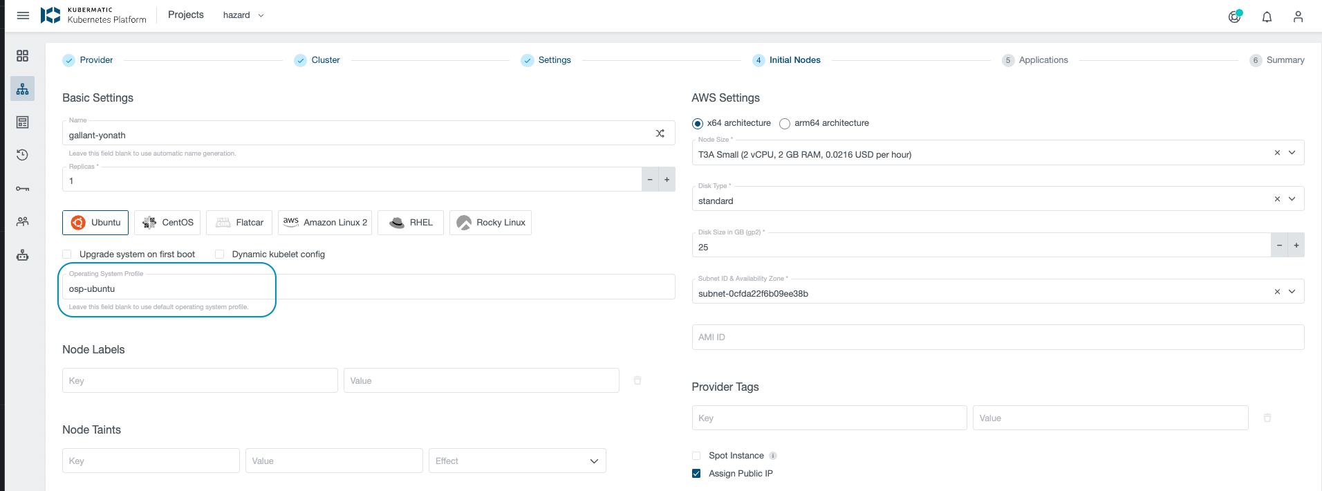 Select OperatingSystemProfile