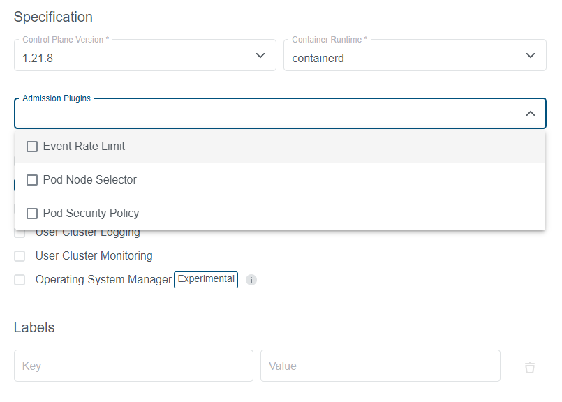 Pod Security Policy Selection during Cluster Creation