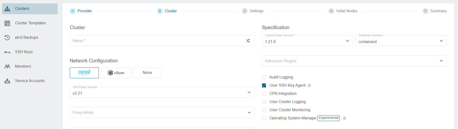 OPA Integration during Cluster Creation