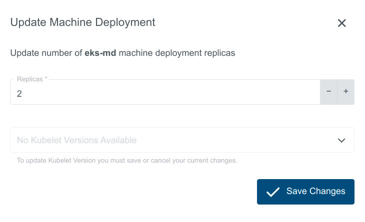 Update EKS Machine Deployment