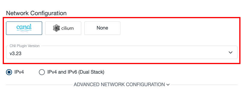 Cluster Settings - Network Configuration Cluster Settings - Network Configuration