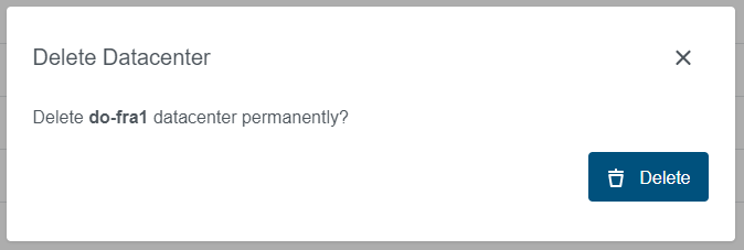 Delete Datacenter