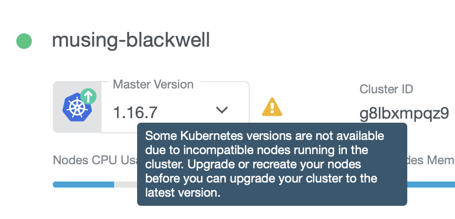 Upgrade Warning Upgrade Warning