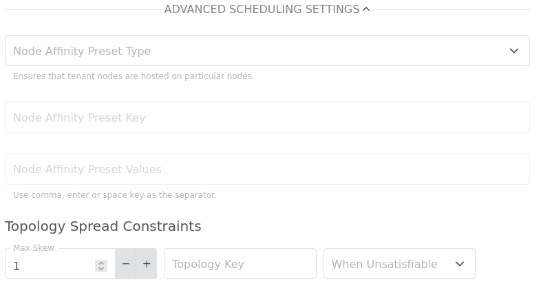 Advanced Scheduling Settings Instance Types and Preferences
