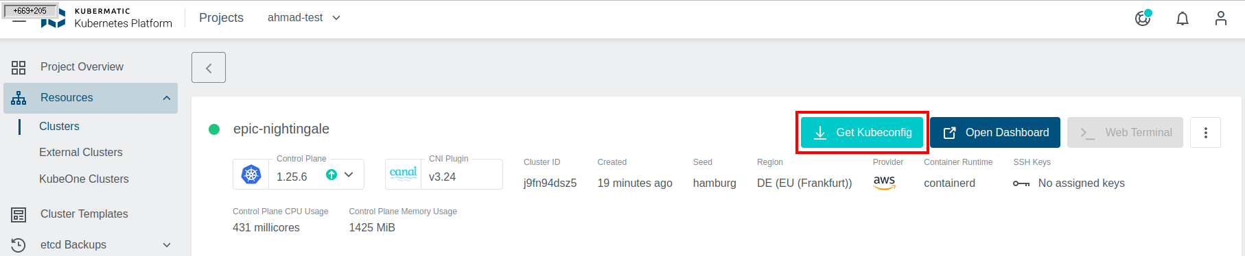 Download config button in the top right corner Download config button in the top right corner