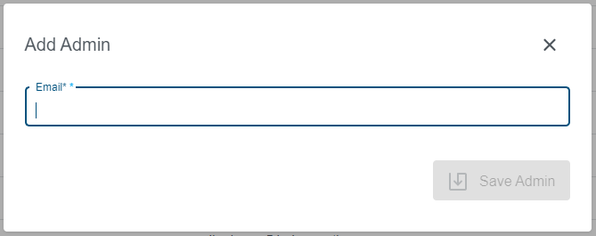 Administrator Add Dialog Add Administrator