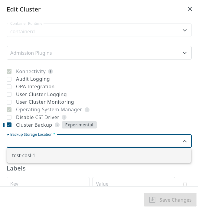 Edit Existing Cluster