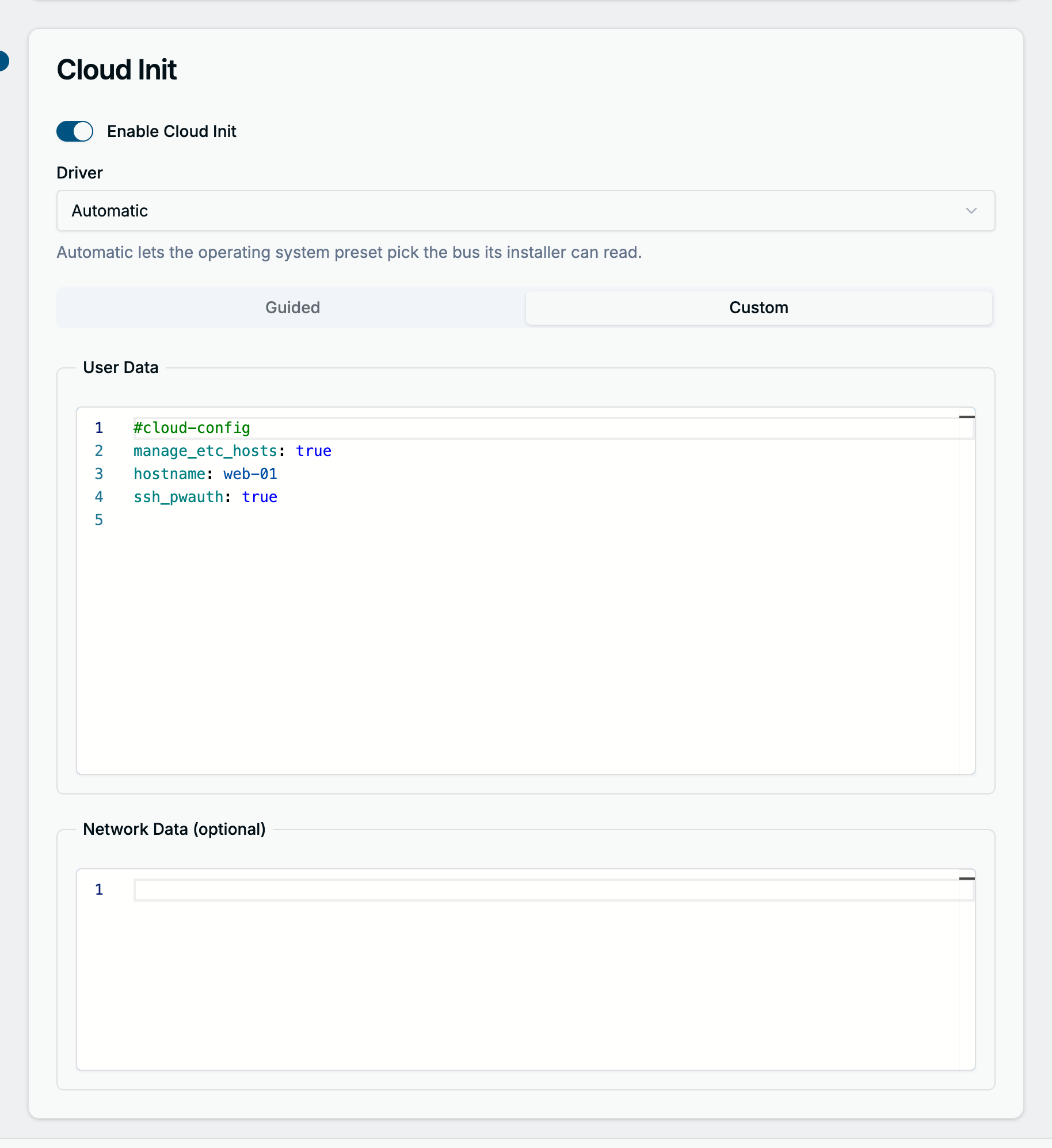 Custom cloud-init