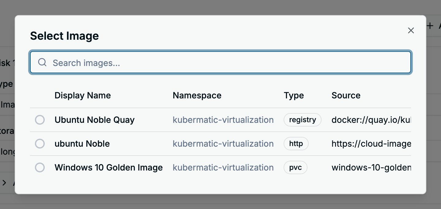 Select Image dialog