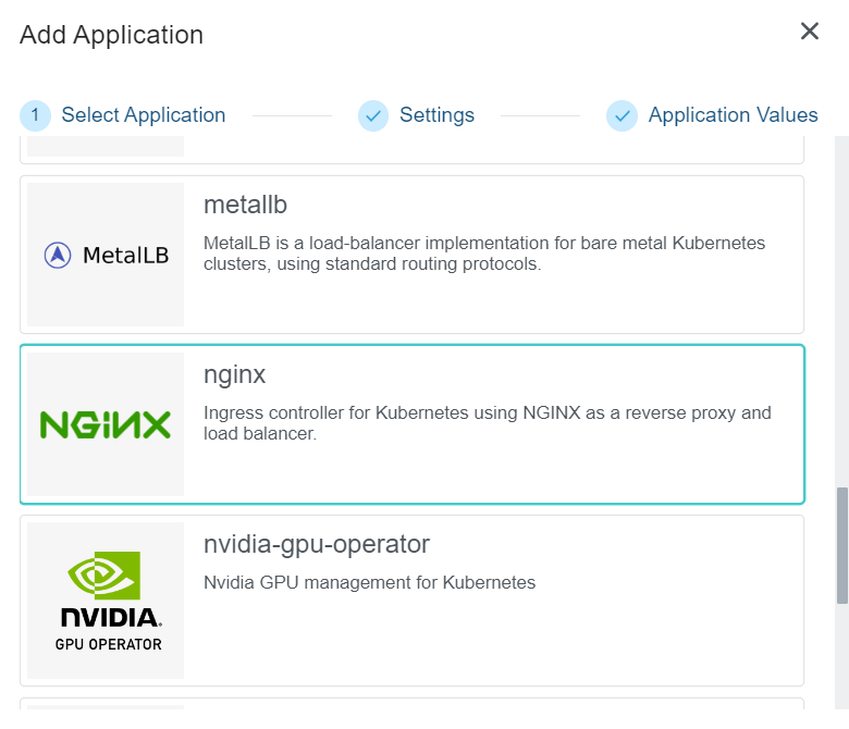 Select Nginx Application