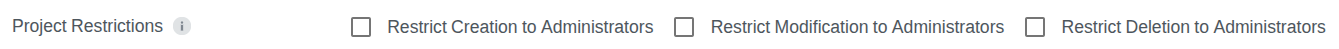 Project restrictions