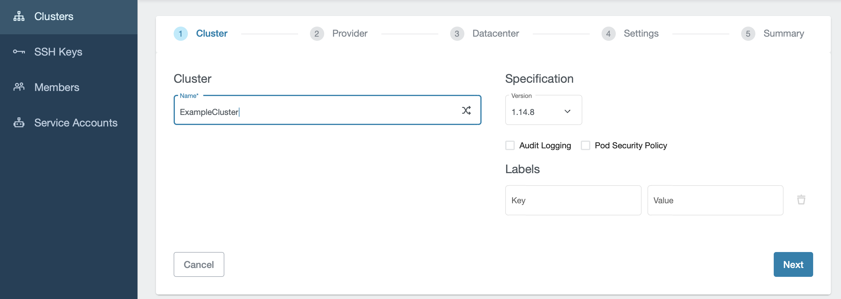 Overview of cluster creation