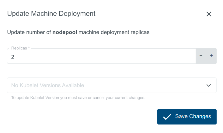 Update AKS Machine Deployment