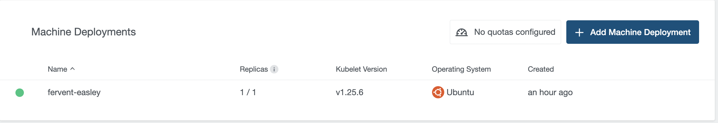Cluster overview with highlighted add button Cluster overview with highlighted add button
