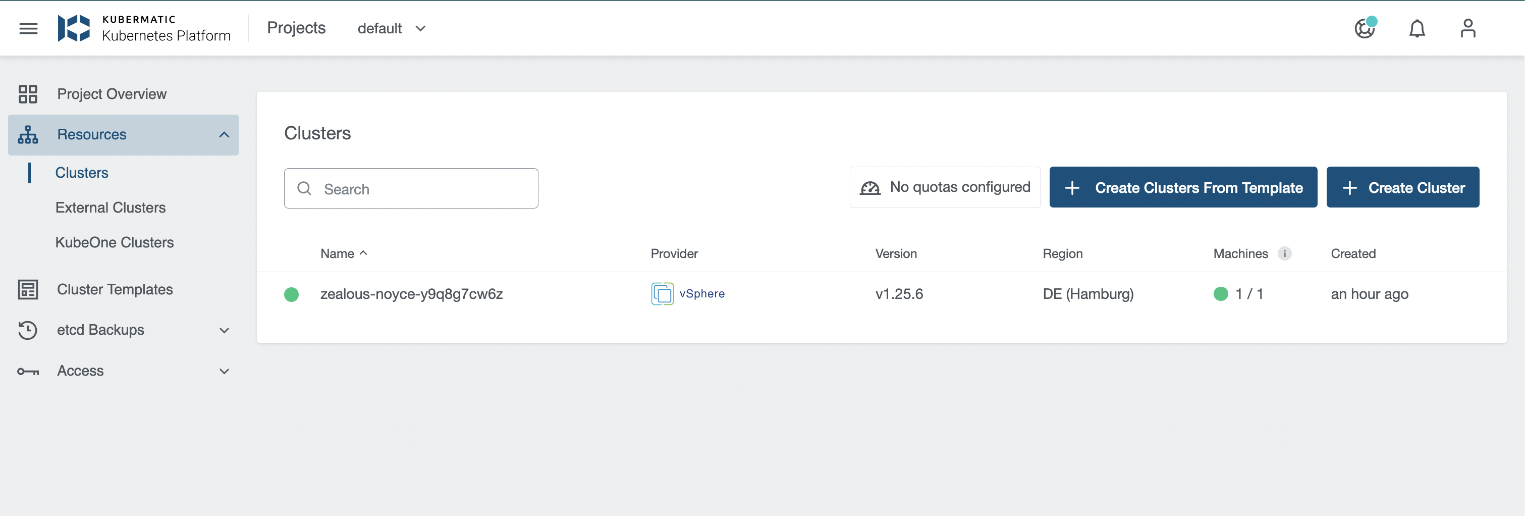 Cluster List Cluster List