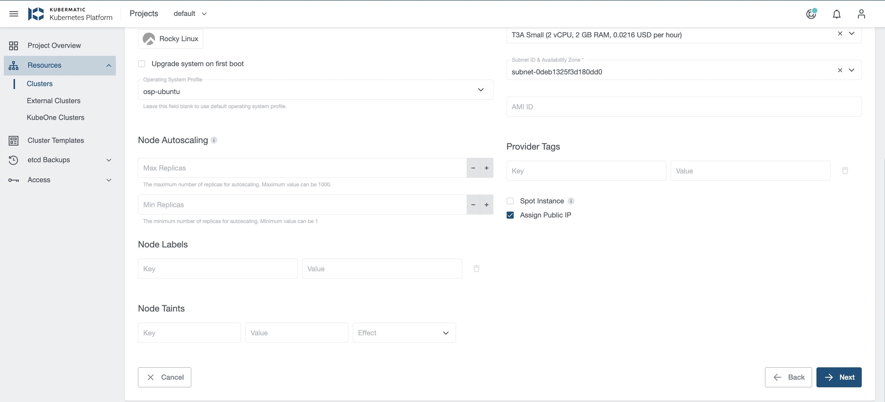 Node Settings Node Settings