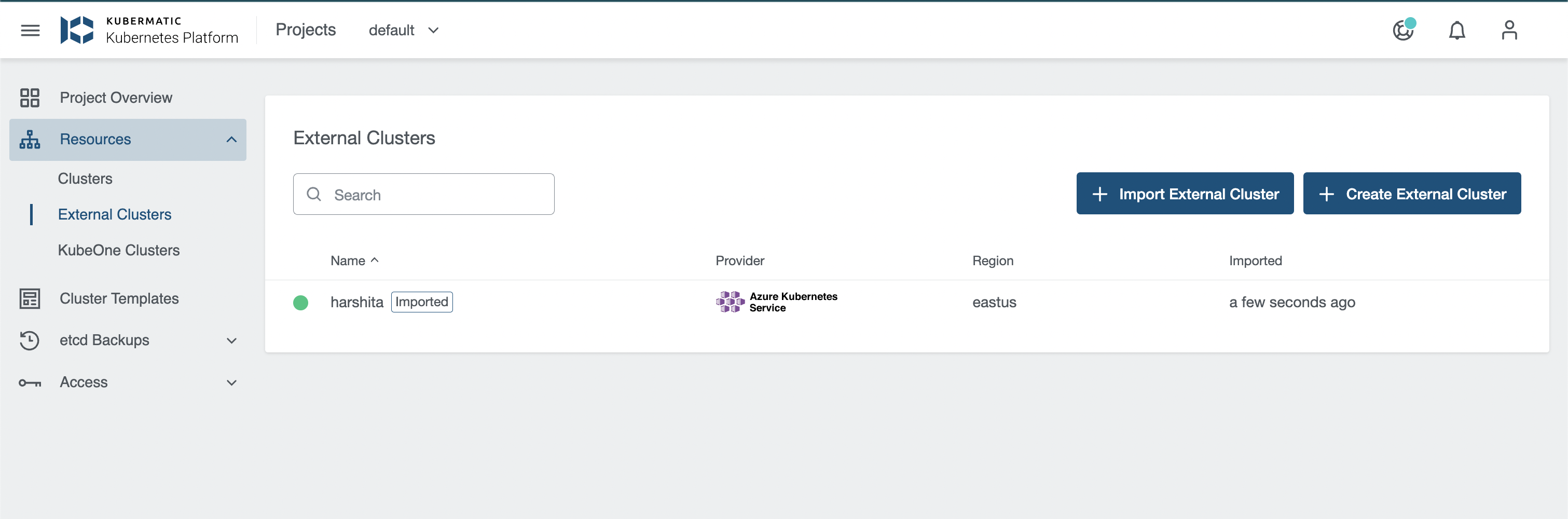 External Cluster List