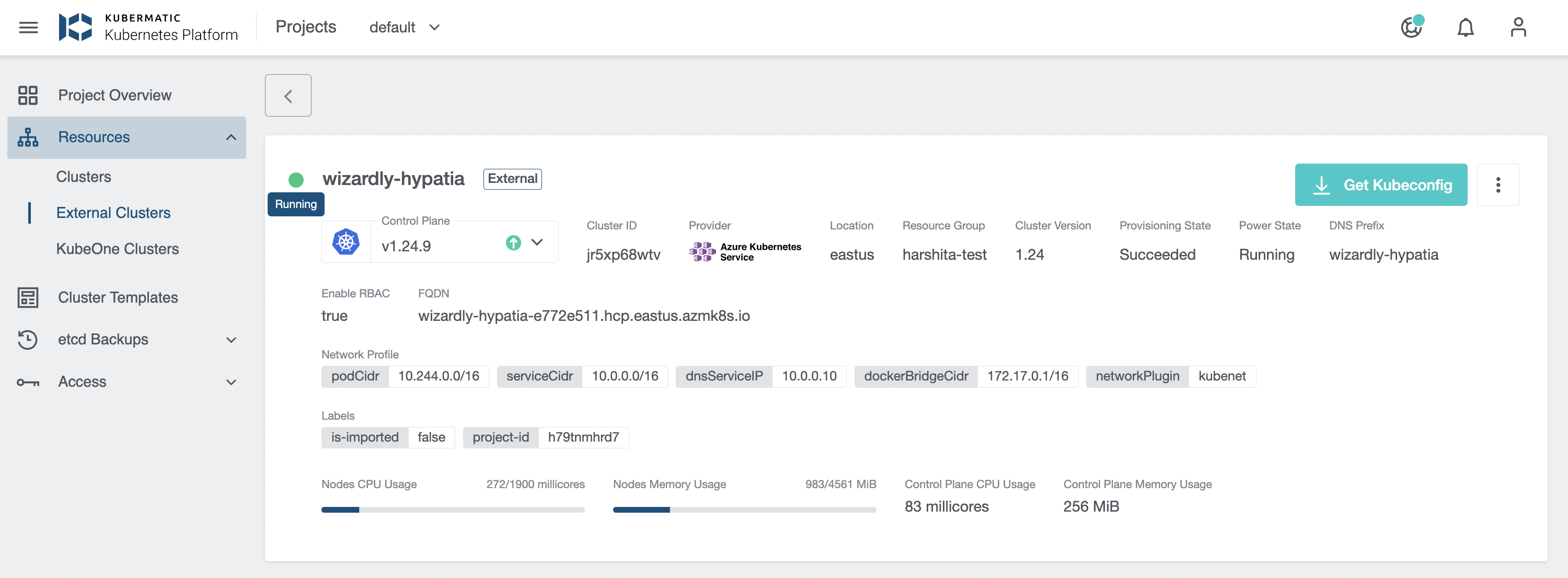 External Cluster Provisioning State