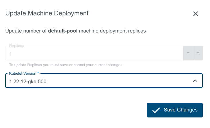 Update GKE Machine Deployment