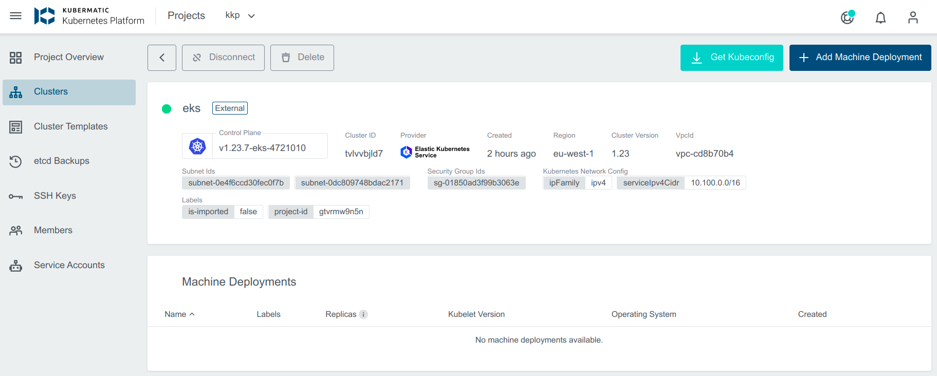 Delete Cluster Delete Cluster