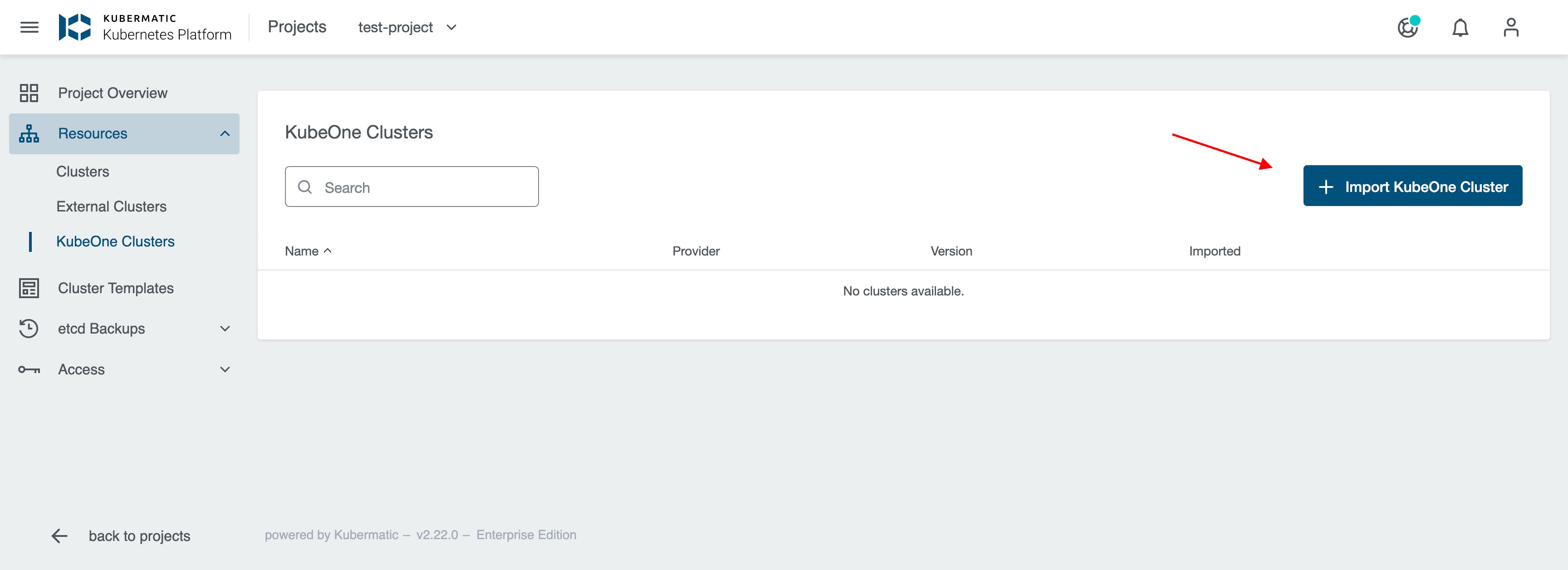 Import KubeOne Cluster Import KubeOne Cluster