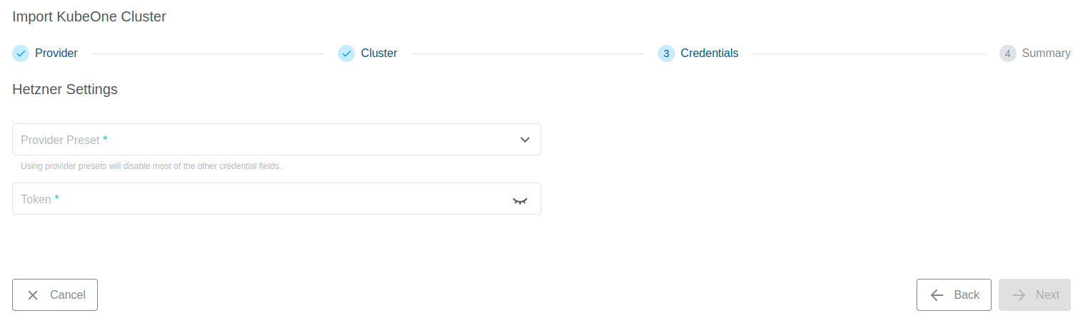 Hetzner credentials Hetzner credentials