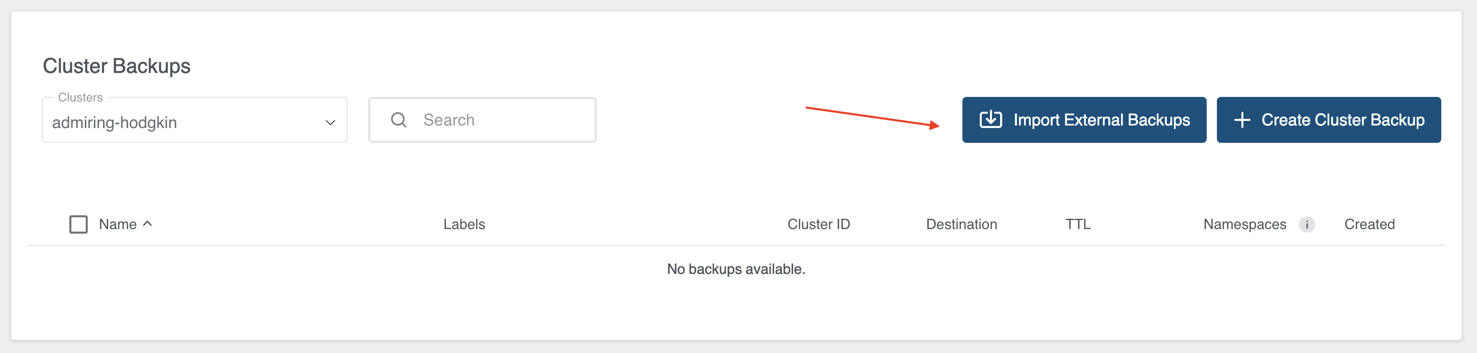 Import External Backups