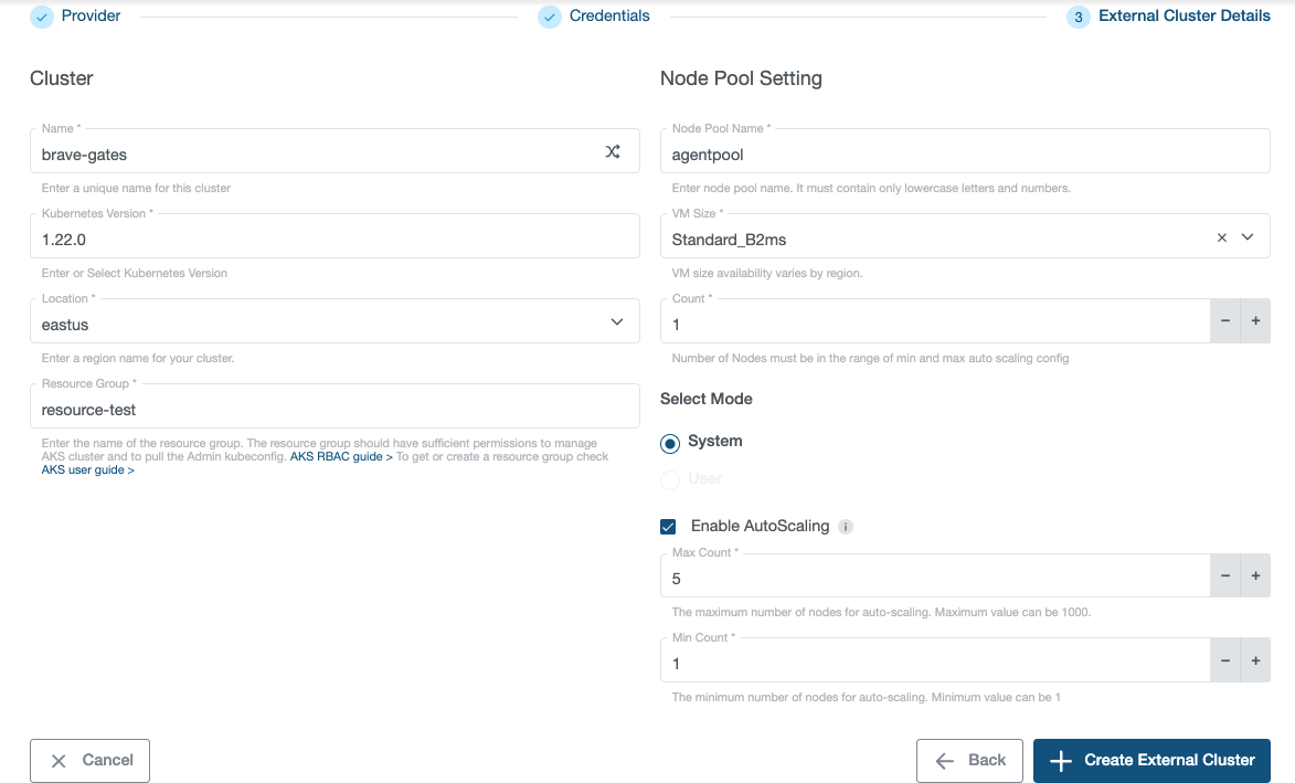 Configure Cluster Configure Cluster